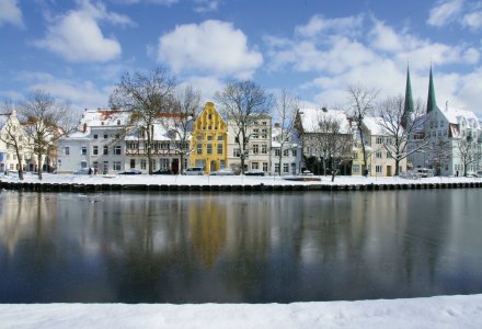 Blick vom Malerwinkel in Lübeck im Winter © LTM - Manfred Nupnau 