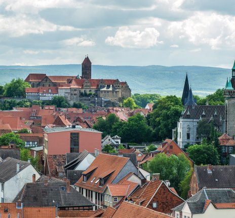 Panorama Quedlinburg mit Blick auf die Stiftskirche St. Servatii © Jürgen Meusel