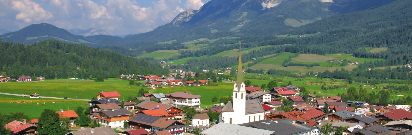 Blick auf Ellmau am Wilden Kaiser