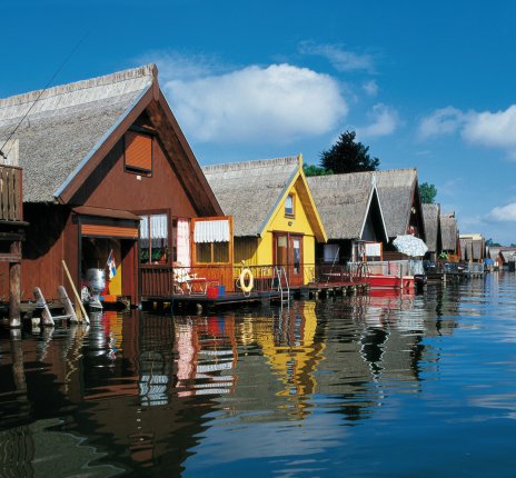 Bunte Bootshäuser von Mirow © TV Mecklenburg Vorpommern/Agentur Waterkant