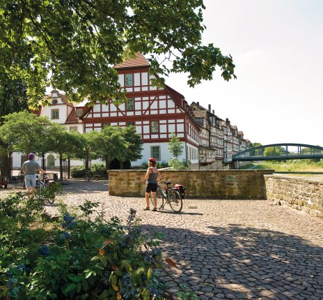Fachwerkzeile an der Fulda © Touist-Information/MER Rotenburg mbH