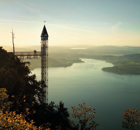 Aussicht auf den Hammetschwandlift und den Vierwaldstättersee © Beat Brechbühl | Luzern Tourismus